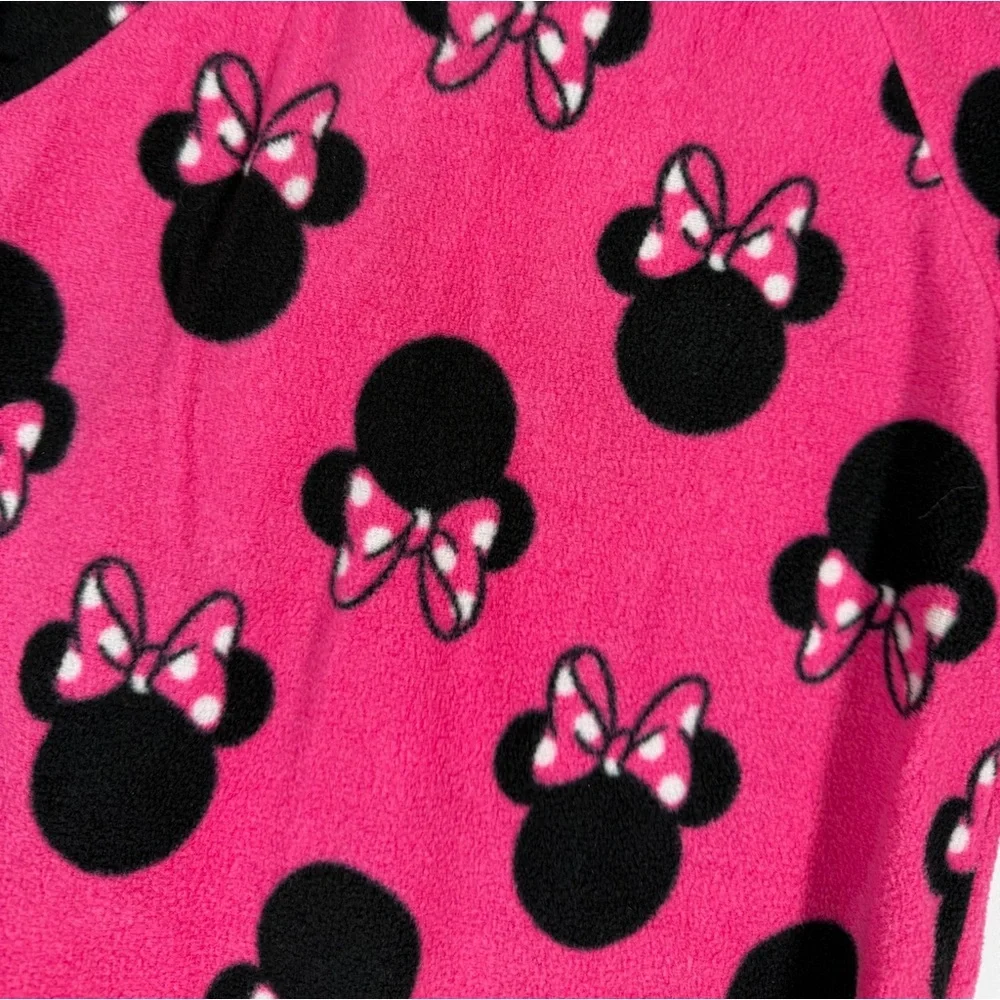 DISNEY Minnie Mouse Fleece Footed Pajamas 12‎ To 18 Months Pink Cozy